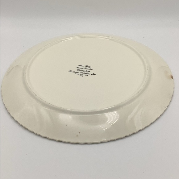 Southern Potteries Blue Ridge Hand Painted 12” Round Platter - Picture 11 of 14